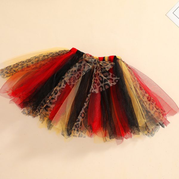 3pcs sets Christmas Girls Clothes Santa Claus Pattern Tops Mixed Color Mesh Tutu Skirt Dress Dots Pants Children Clothing - Image 4