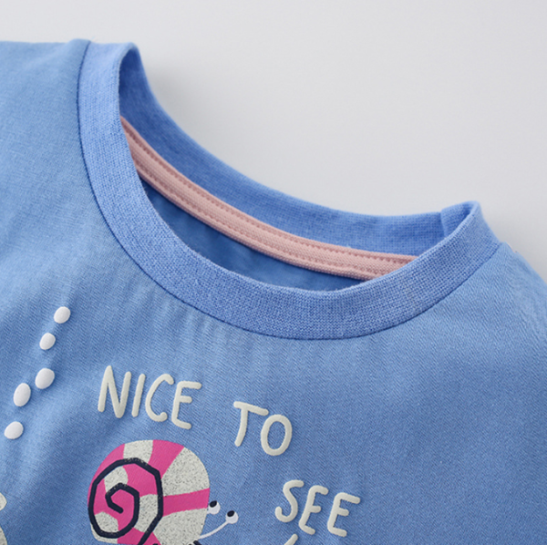Summer Girls T shirt Children Knitted Top Children Clothing Round Neck Short Sleeve - Image 4