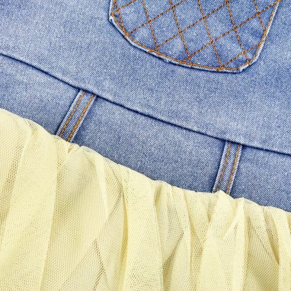 Summer Lace Denim Patch Baby Girl Dress Children Party Frock Toddler Girl Clothing Kids Princess Dress - Image 4