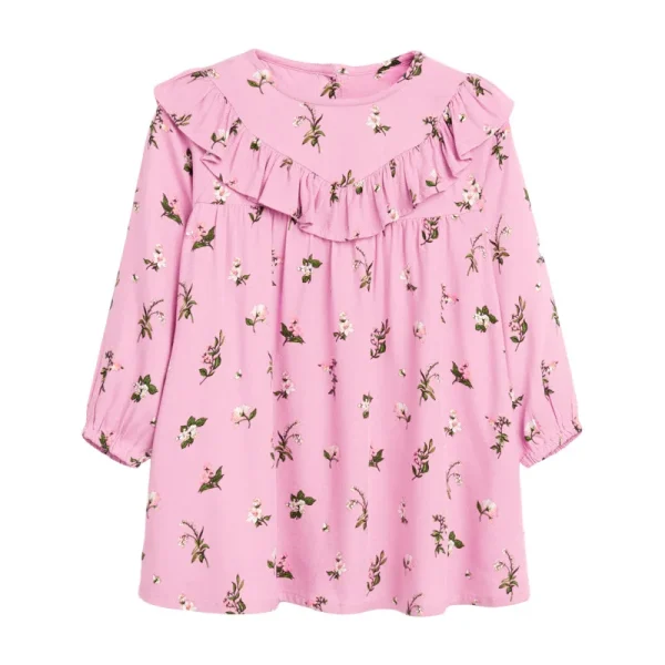 V-TREE Cute Baby Girl Dresses Floral Printed Toddler Kid Long-sleeved Dress Children Clothing - Image 7