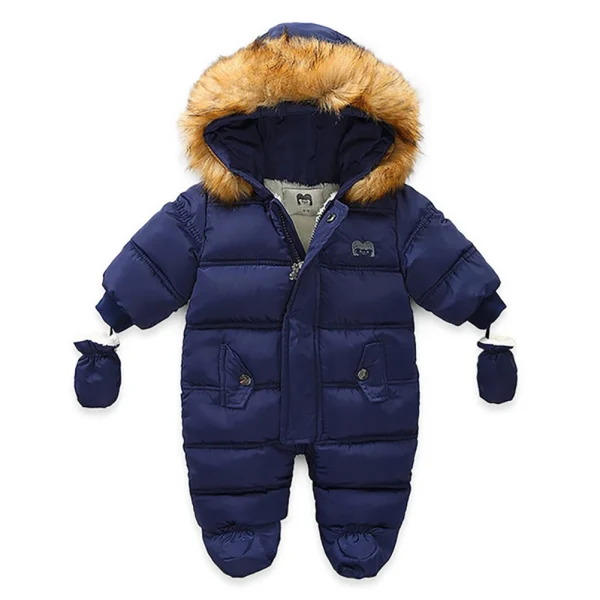 Winter Children Clothing Set Baby Boy Girl Clothes Warm Down Jacket Coat Jumpsuit Snowsuit Kids Parka Real Fur Overalls Overcoat - Image 9