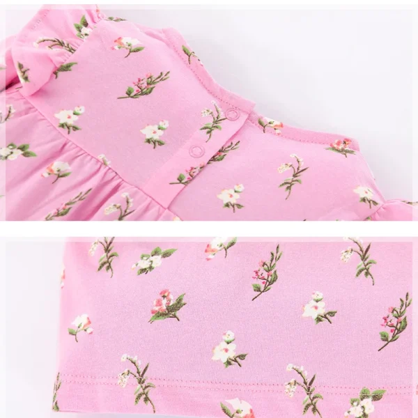 V-TREE Cute Baby Girl Dresses Floral Printed Toddler Kid Long-sleeved Dress Children Clothing - Image 5