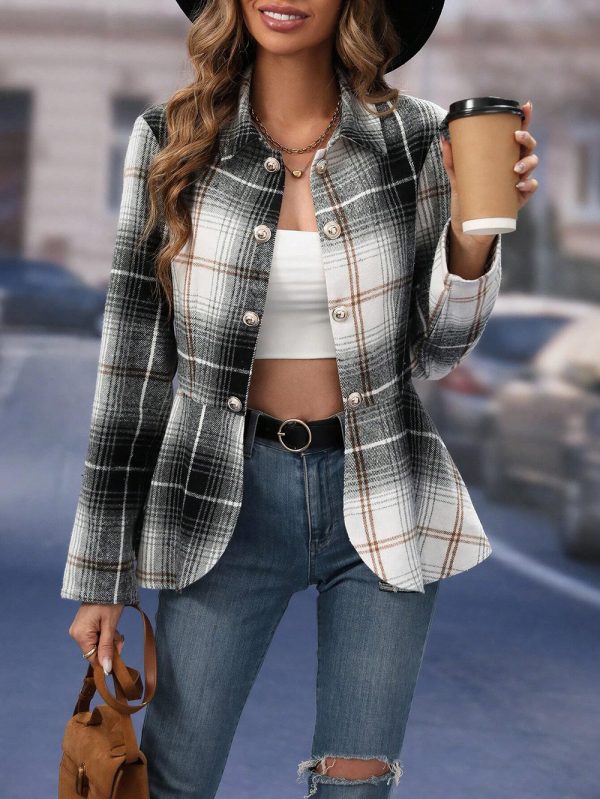 Fashionable women's clothing elegant commuting woolen suit slim fit jacket - Image 5