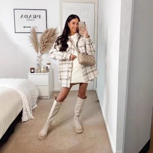 Women's Clothing INS Trendy Fleece Thickened Shirt INS Internet Celebrity Plaid Loose Blouse