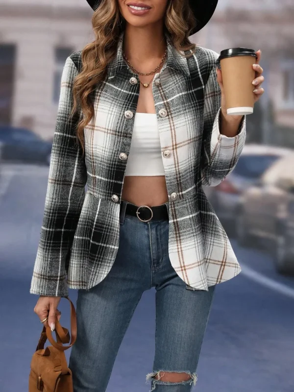 Fashionable women's clothing elegant commuting woolen suit slim fit jacket - Image 4