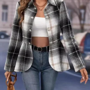 Fashionable women's clothing elegant commuting woolen suit slim fit jacket