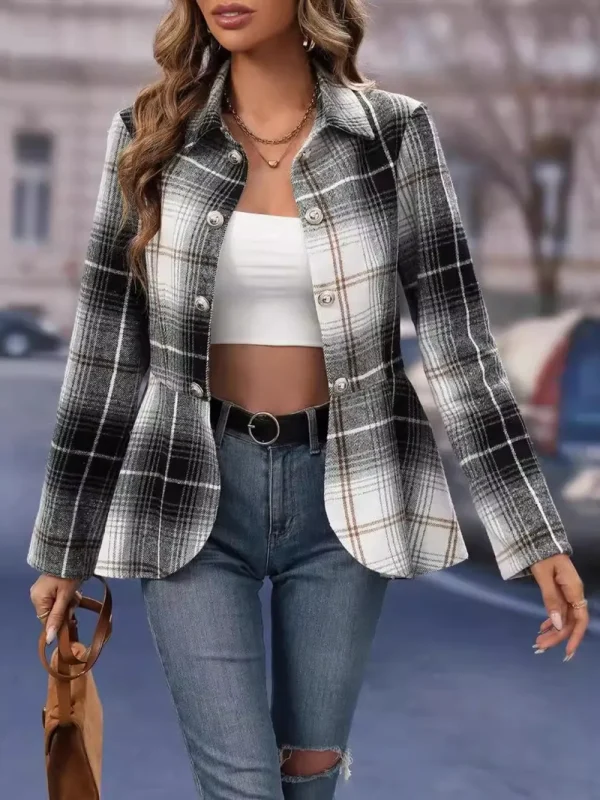 Fashionable women's clothing elegant commuting woolen suit slim fit jacket